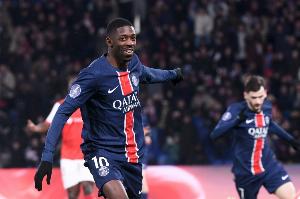 2025年五大联赛球员参与进球榜:登贝莱34球居首,姆巴佩并列次席